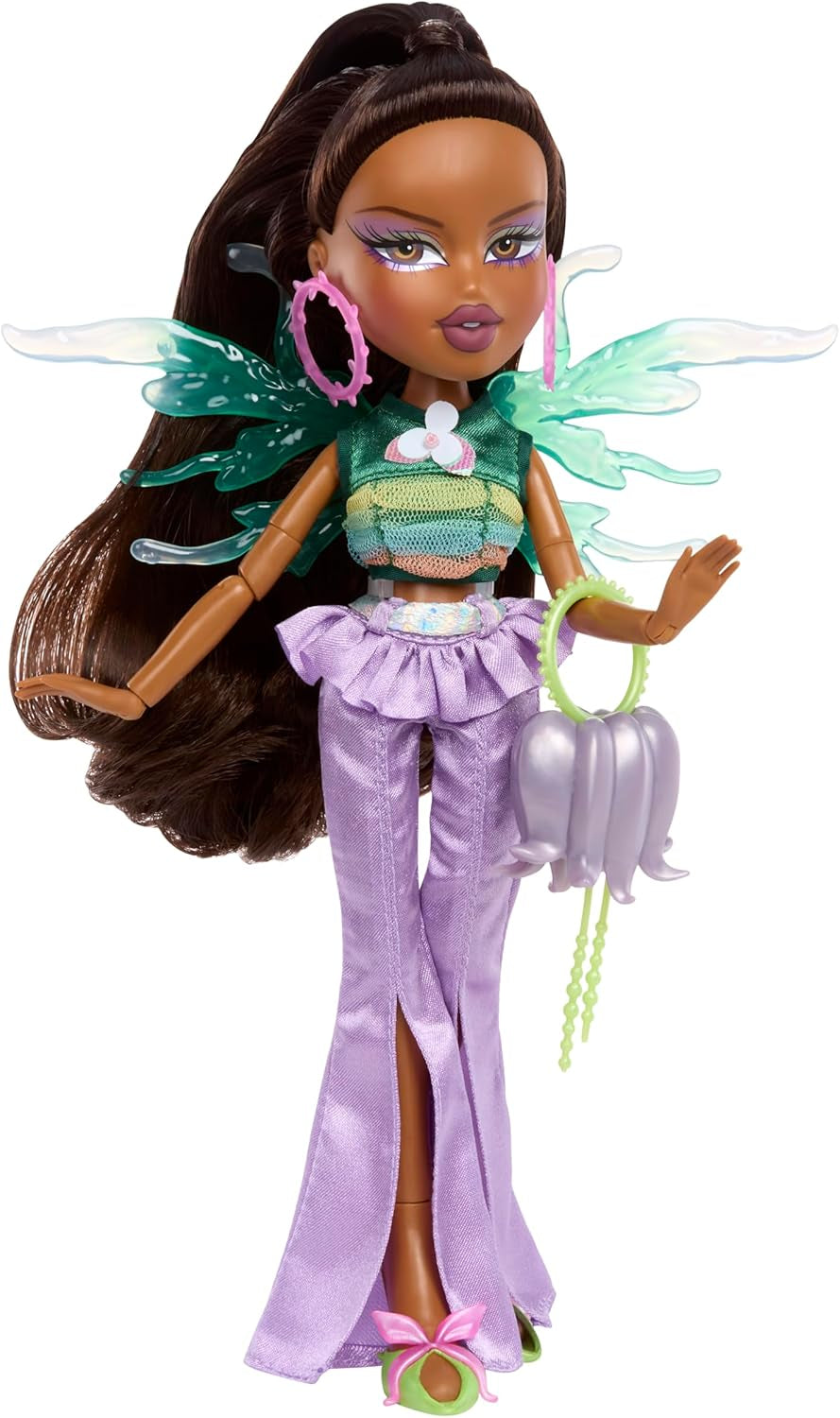 Lalka Bratz Fashion Pixiez Sasha - fantastyczna lalka kolekcjonerska z prawdziwą modą i dodatkami, skrzydłami zamieniającymi się w pierścionek