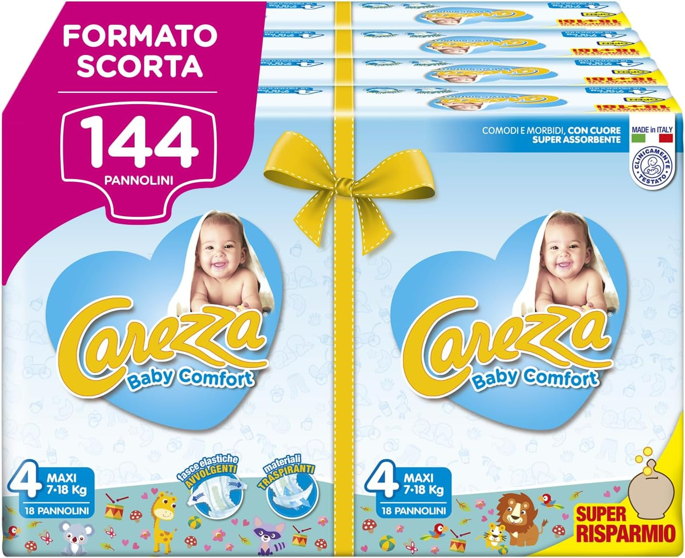 Baby Comfort Maxi | Rozmiar 4 (7-18 kg) | 144 pieluchy