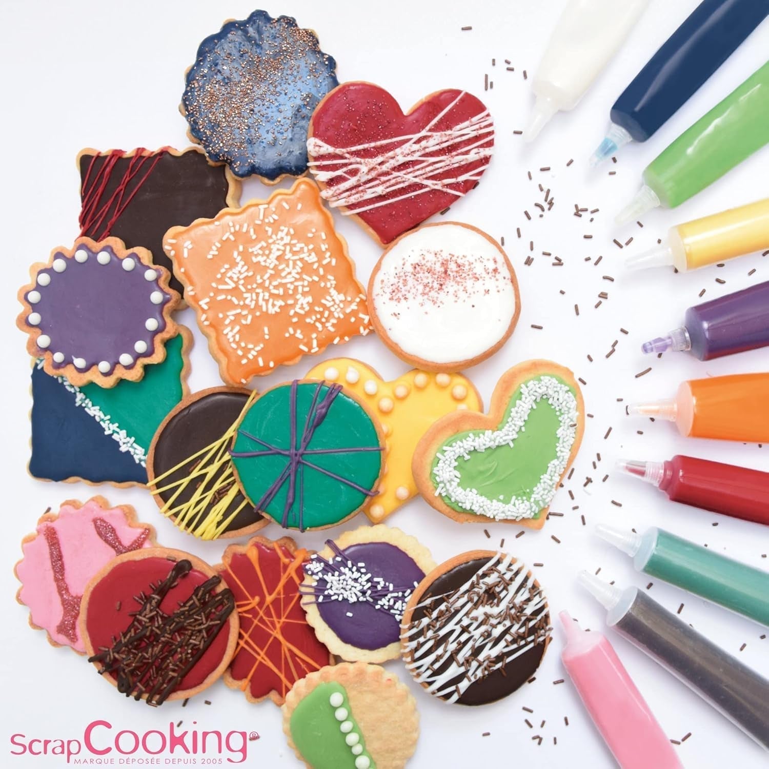 Scrapcooking - Długopis brązowy czekoladowy - Czekoladowy cukier do pisania 25 g - Jadalny dekoracyjny długopis cukrowy - Pisanie i rysowanie - Etykietowanie Fondant, Lukier, Ciasta - 6801