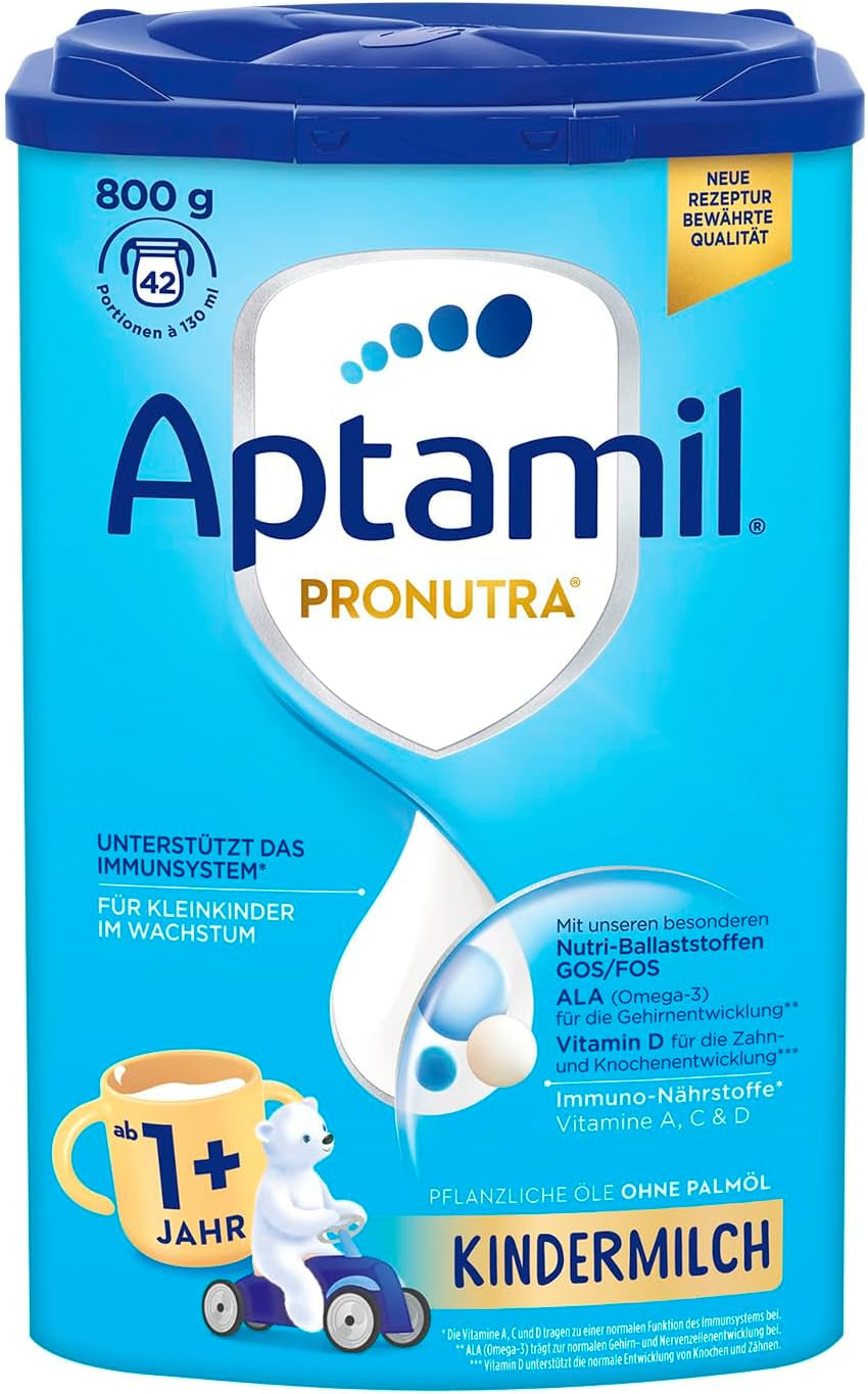 Mleko dla niemowląt Aptamil 1, 1 plus lub 2 plus - Dla dorastających dzieci - Naty Shop bez oleju palmowego