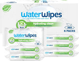 Waterwipes Chusteczki nawilżająco-oczyszczające dla dzieci z 99% wodą i ekstraktem z aloesu, Chusteczki nawilżane do twarzy i ciała Naty Shop 360 Chusteczki