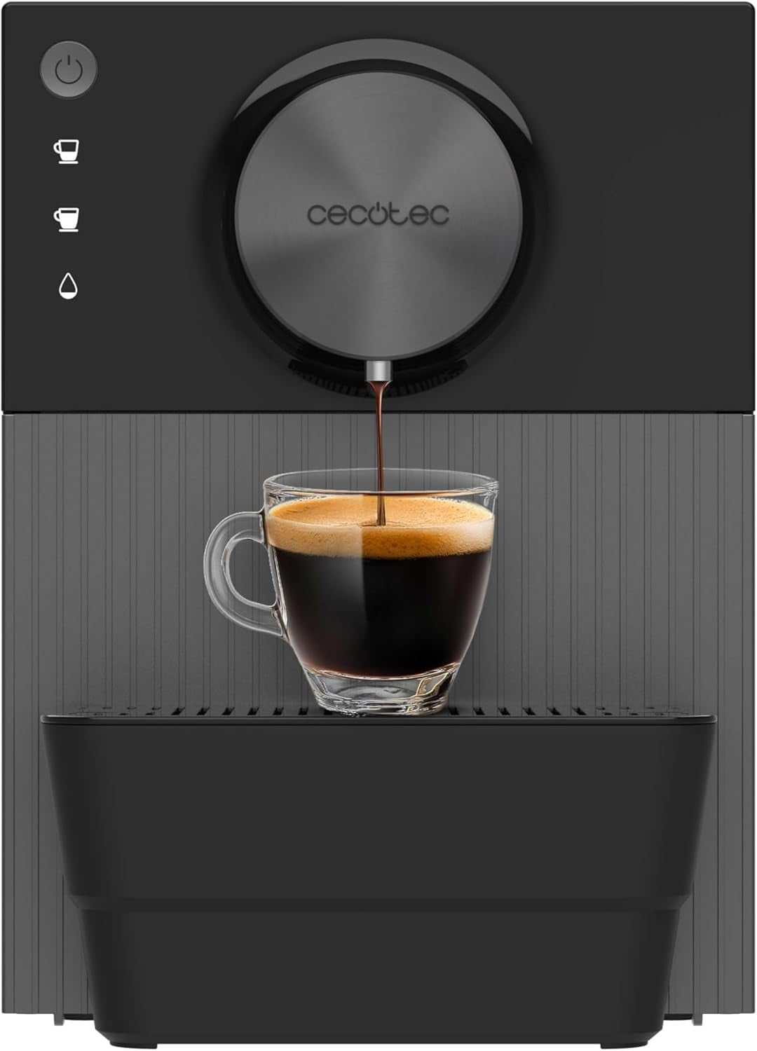 Kompaktowy ekspres do kawy Cecotec Cremmaet Cube, 1350 W, system prasowania 10 g, system wstępnego zaparzania, 19 bar, system termobloku, 5 stopni mielenia, dotykowy panel sterowania