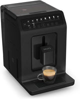 Krups EA897B Evidence Automatyczny ekspres do kawy ECOdesign, automatyczna funkcja espresso i cappuccino, technologia Quattro Force, kubki do mleka uruchamiane jednym dotknięciem, 8 ustawień wstępnych, system mleka, 1450W