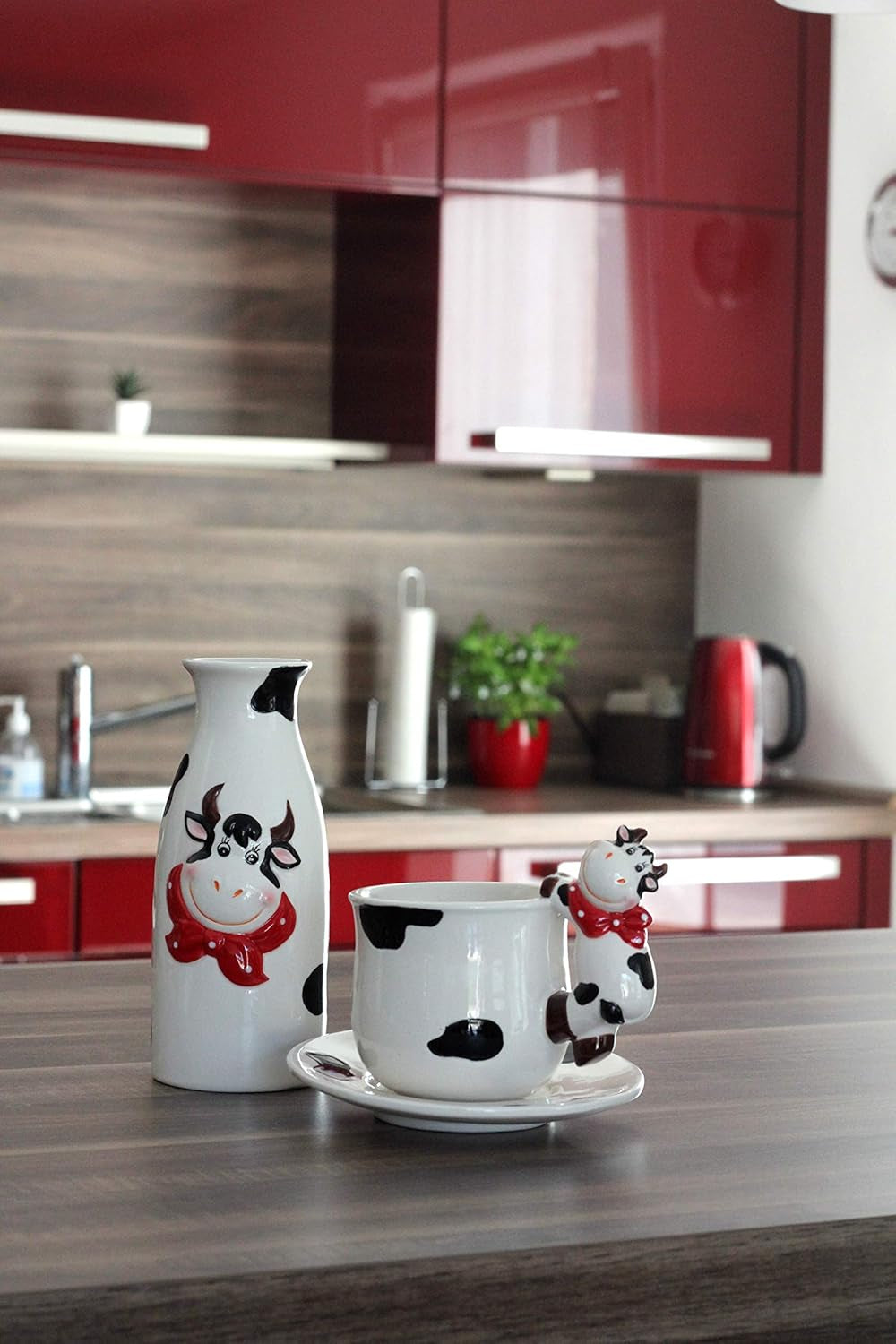 Ceramiczne pudełko do przechowywania krów Dekohelden24, ok. 12 x 11 x 20,5 cm, 20 pudełek do przechowywania żywności Naty Shop