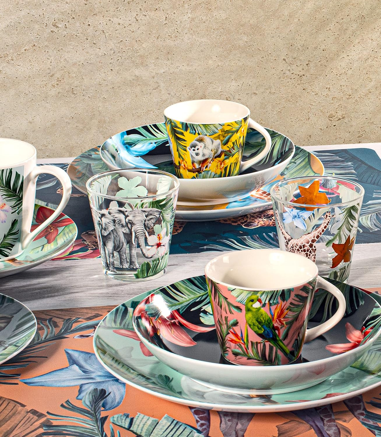 18-elementowy serwis Tavola z egzotycznej porcelany
