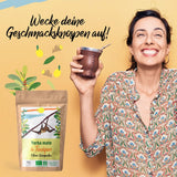 ORIGEENS BIO YERBA MATE Z CYTRYNĄ I IMBIREM 200 G - Herbata energetyzująca I Organiczna herbata Yerba Mate, niepalona, ​​z liści, bez łodyżek i pyłu