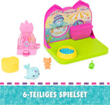 DREAMWORKS GABBY'S DOLLS HOUSE - zestaw do pokoju Deluxe, pokój imprezowy Kitty Narwhale, tematyczne meble i akcesoria, wiek 3+
