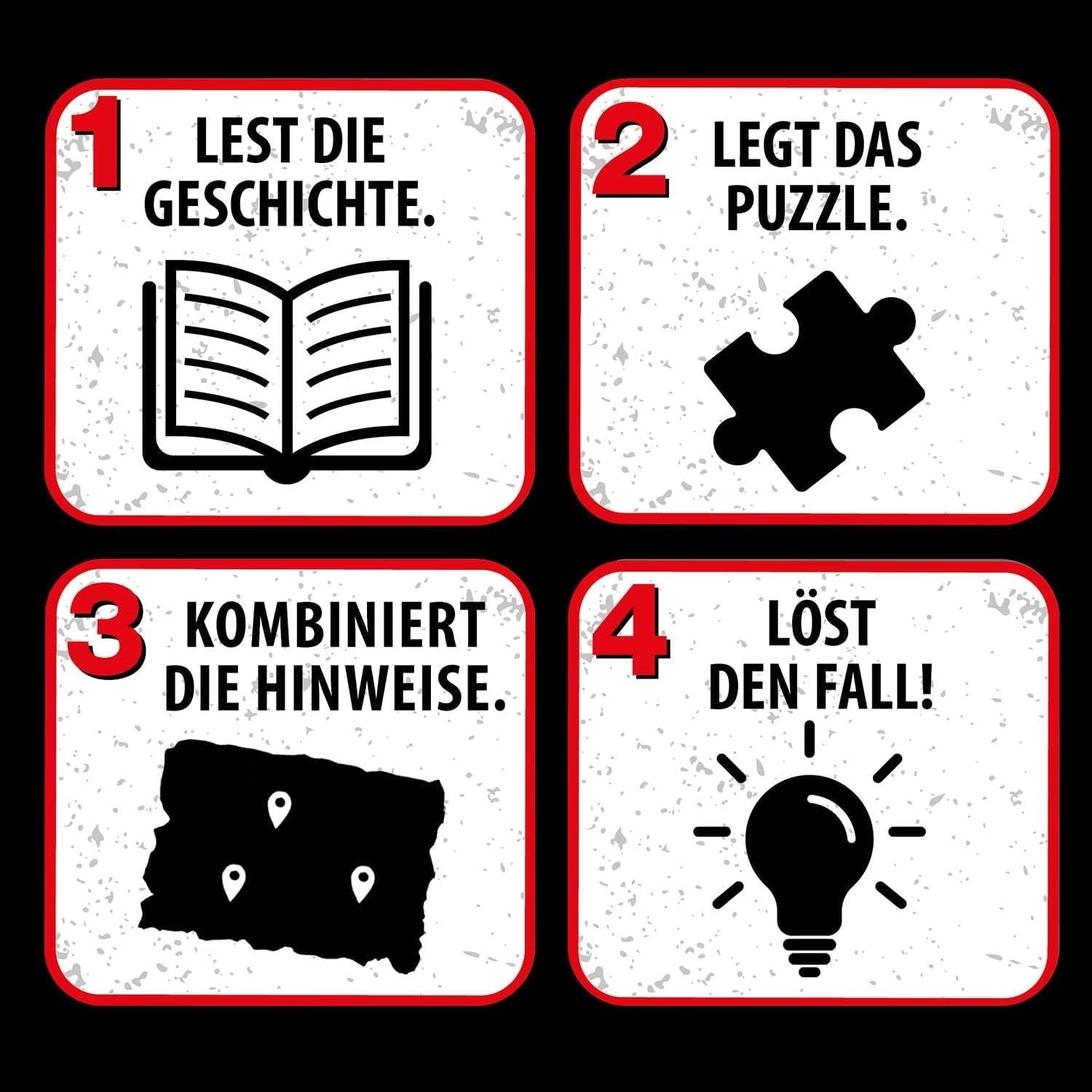 Umrzeć Drei??? Dzieci - Puzzle kryminalne - Uwaga, potwór morski Od KOSMOS 680664, 150 elementów, Świecące w ciemności, Czytanie, puzzle, rozwiązywanie zagadek, puzzle detektywistyczne dla dzieci od 7 roku życia Puzzle Naty Shop