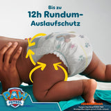 Pieluchy Pampers Baby-Dry Puppy Patrol Edition, rozmiar 5, 186 pieluszek, 11–16 kg, do 100% ochrony przed wyciekami i komfortu przez całą noc