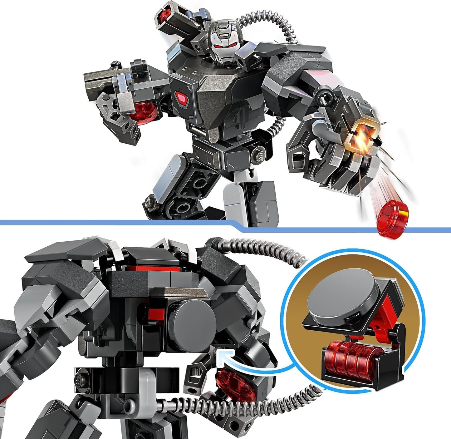 LEGO Marvel War Machine Mech 3-strzałowy superbohater Zabawka do zbudowania dla dzieci MCU Legendarna figurka na prezent dla chłopców i dziewcząt w wieku 6 lat 76277 Zestawy do budowania Szukaj sklepu LEGO