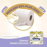KLEENEX Dermo Douceur 4230420 Papier toaletowy, 24 rolki (4 x 6 rolek) biały, 24 sztuki (partia 6)