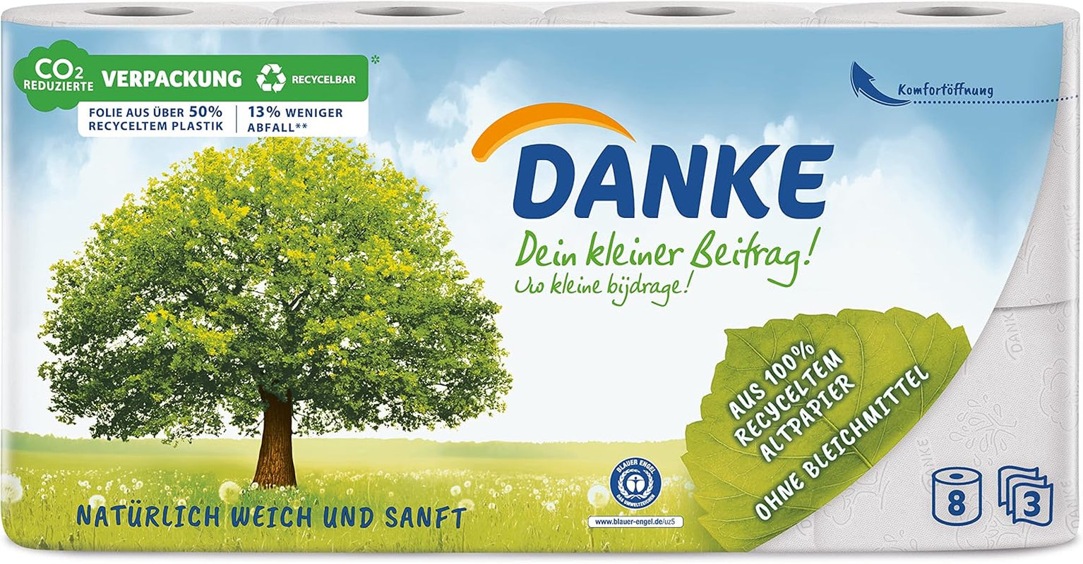 Papier toaletowy Dziękuję 56 sztuk, rolki 7X8, 3 warstwy