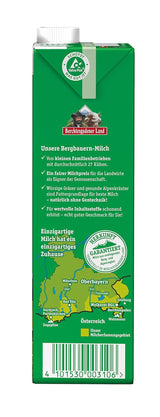Berchtesgadener Land Haltbare Bergbauern-Milch, 1,5% Fett, opakowanie 12er (12 x 1 l)