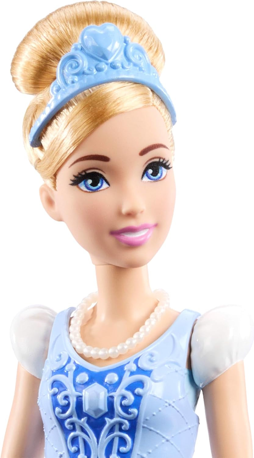 Mattel Disney Princess Toys Modna lalka Kopciuszek z 2 strojami, 9 akcesoriami, 2 topami z klipsami i 2 spódniczkami. Historie 2 w 1 inspirowane filmem Disneya JCR95