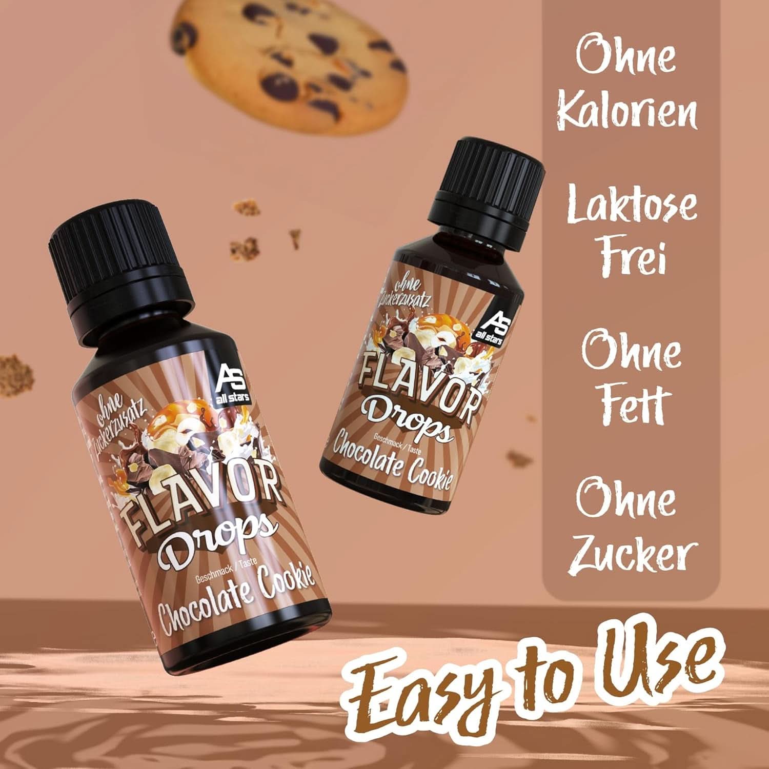ALL STARS Flavour Drops, Krople smakowe bez dodatku cukru i bez kalorii - Słodycz i aromat do potraw, 30 ml Słodziki Naty Shop