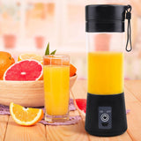 Mikser Smoothie Maker Tragbarer Entsafter: 380Ml Standmixer Persönlicher Shaker Proteinshake Mit 6 Edelstahlmesser Tragbar-Bpa-Freie Mit Usb-Mixbecher Für Shakes,Saftoutdoor,Schwarz Bucatarie Naty Shop