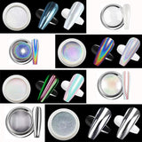 Proszek do paznokci Chrome Aurora Ice Shimmer Chromowany proszek pigmentowy 4 szt. Proszek chromowany Nägel Nail Art Nageldesign