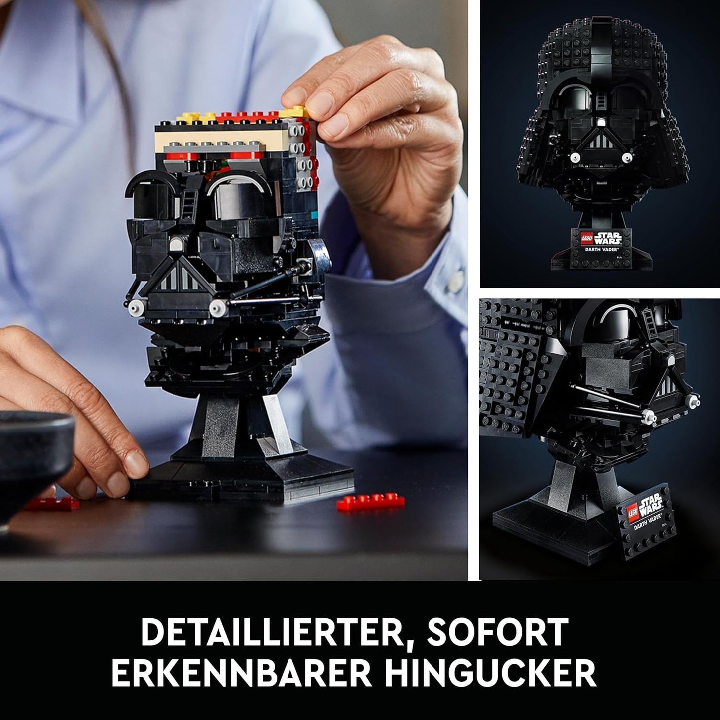 LEGO Star Wars Zestaw do budowania hełmu Dartha Vadera dla dorosłych, pomysł na prezent dla mężczyzn, kobiet, dla niego lub dla niej, model kolekcjonerski do zbudowania i wystawienia 75304 zestawy do budowania Besuche w sklepie LEGO