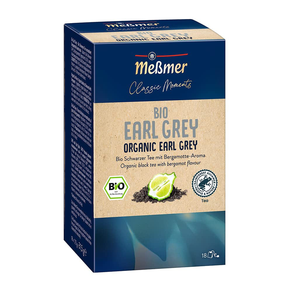 Meßmer Classic Moments Bio Earl Grey | 100% organiczne | Herbata czarna 18 torebek
