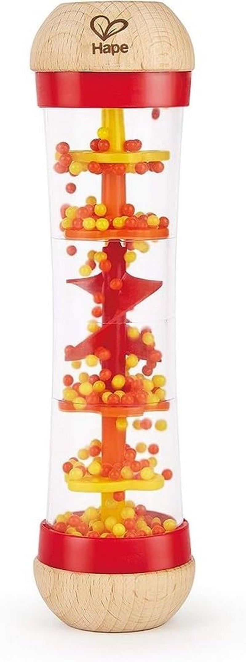 Hape zaklinacz deszczu | mini zabawka muzyczna z drewnianymi dzwoneczkami, niebieska Baby Toys Naty Shop Red