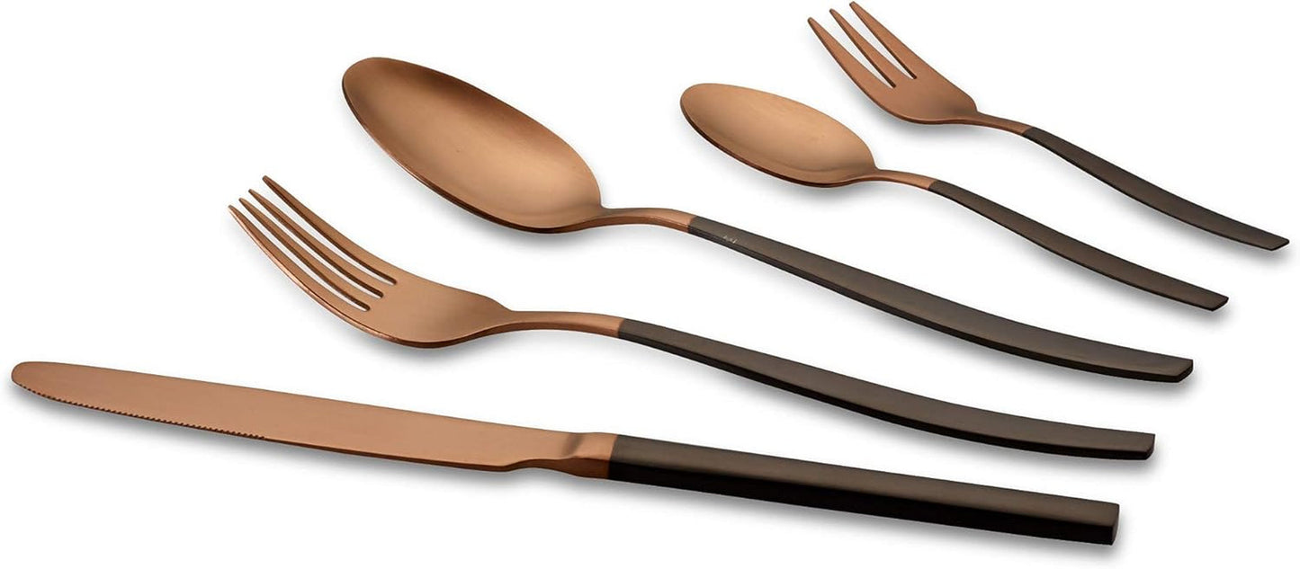 Zestaw sztućców Echtwerk Positano Due-Bronze, Black Edition, 20 sztuk, 4 osoby Kuchnia Naty Shop