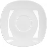 Serwis kawowy Van Well Lilli na 12, 36-częściowy, kwadratowy zestaw obiadowy z białej porcelany z zaokrąglonymi krawędziami do idealnie zaaranżowanego stolika kawowego - można myć w zmywarce