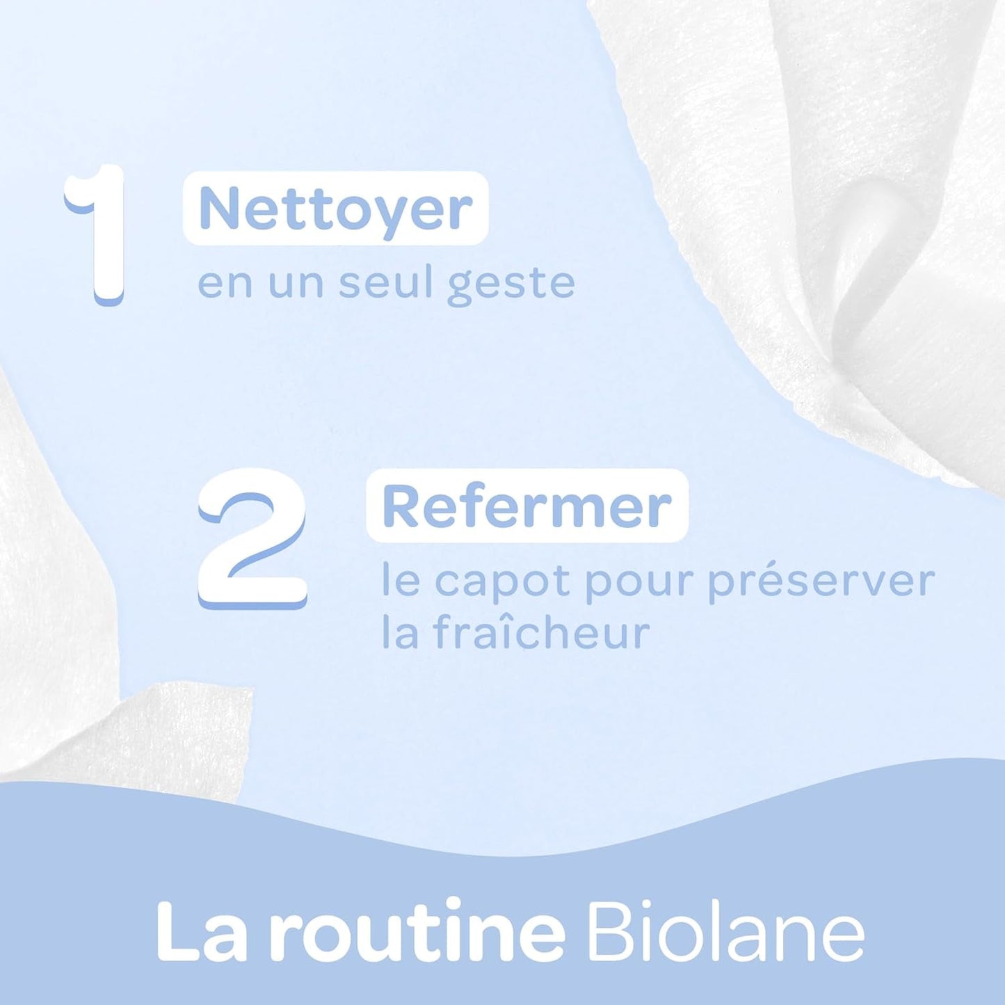 BIOLANE - Chusteczki nawilżane dla niemowląt z wodą - 225 chusteczek - 3 x 75 sztuk - Delikatne i skuteczne czyszczenie - Od urodzenia - Francuska jakość
