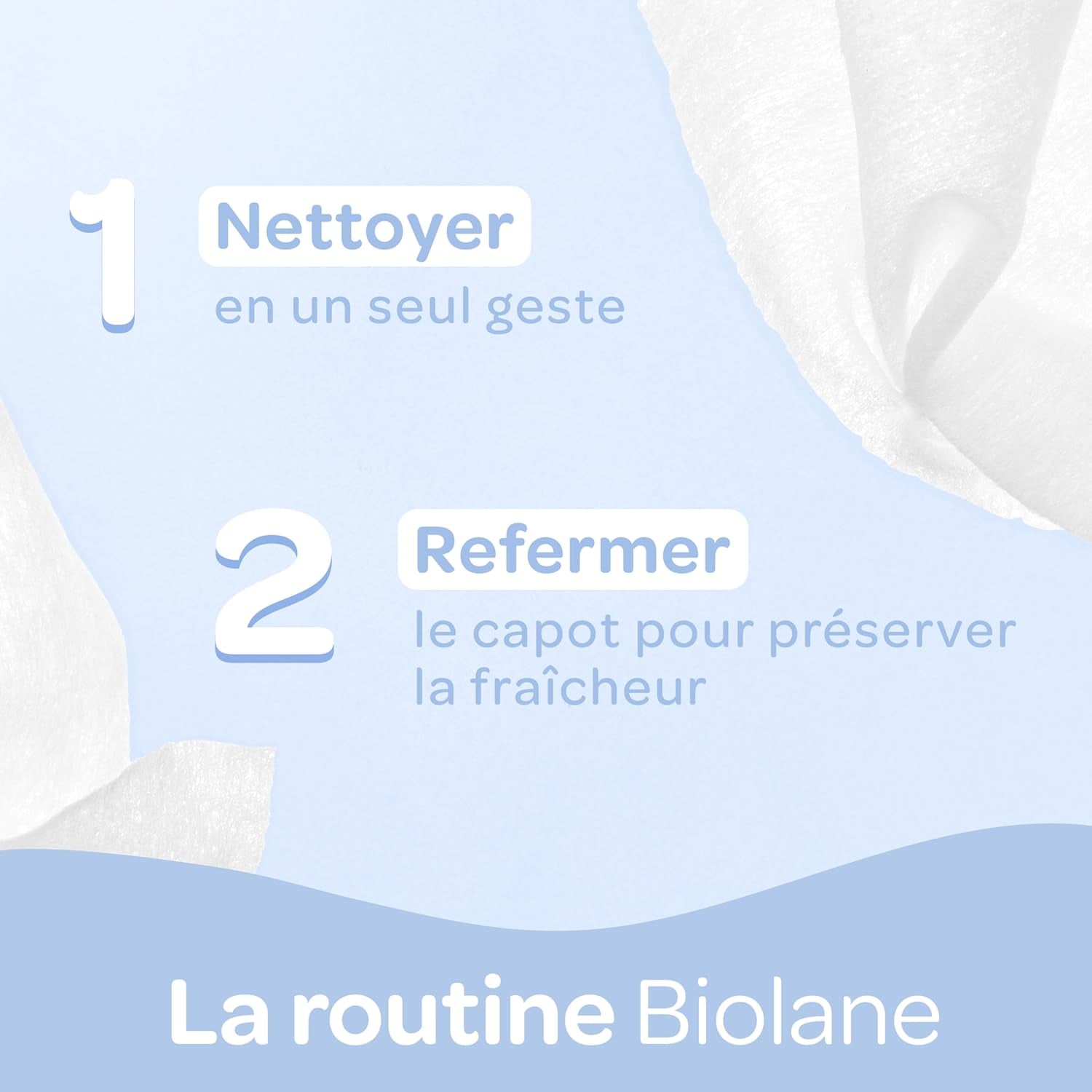 BIOLANE - Chusteczki nawilżane dla niemowląt z wodą - 225 chusteczek - 3 x 75 sztuk - Delikatne i skuteczne czyszczenie - Od urodzenia - Francuska jakość