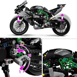 LEGO Technic Motocykl Kawasaki Ninja H2R, prezent urodzinowy dla dzieci i dorosłych, dekoracja, zabawka, model dla chłopców i dziewcząt w wieku 10+ 42170 Zestawy do budowania Besuche w sklepie LEGO