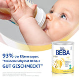 BEBA 2 - Mleko następne po 6 miesiącu, z kompleksem 5 HMO, zawartością białka odpowiednią do wieku, bez laktozy, bez oleju palmowego, bez oleju rybnego, żywność dla niemowląt, mleko w proszku dla dzieci, opak. 3 szt. (3 x 800g)