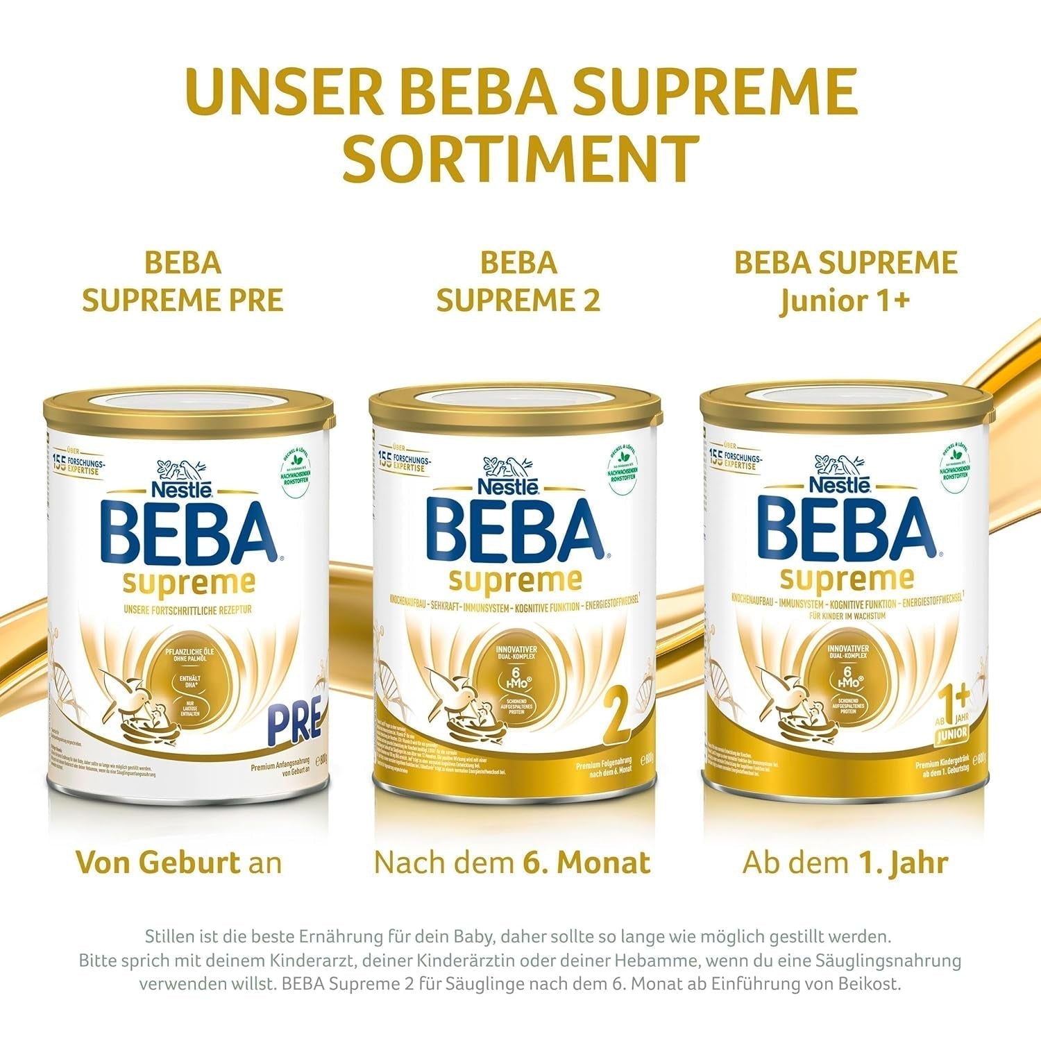 BEBA SUPREME 2 Mleko następne po 6 miesiącu, tylko laktoza, bez oleju palmowego, opakowanie 6 szt. (6 x 800 g) Naty Shop