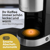 Ekspres do kawy espresso z filtrem Bomann® | na 12-14 filiżanek | Ekspres do kawy z filtrem | Koperta ze stali nierdzewnej | Ochrona przed kapaniem | Ekspres | Ekspres do kawy z filtrem | 800W | KA 6071 CB
