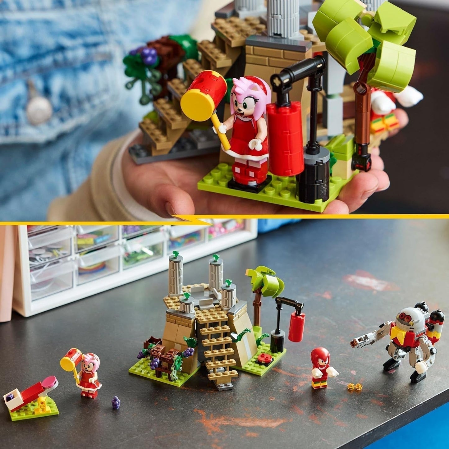 LEGO Sonic the Hedgehog Knuckles And The Shrine Of Master Emerald Zabawka kolekcjonerska Prezent dla graczy Zestaw przygodowy do budowania dla chłopców i dziewcząt w wieku 8 lat 76998 Zestawy do budowania Kup w sklepie LEGO