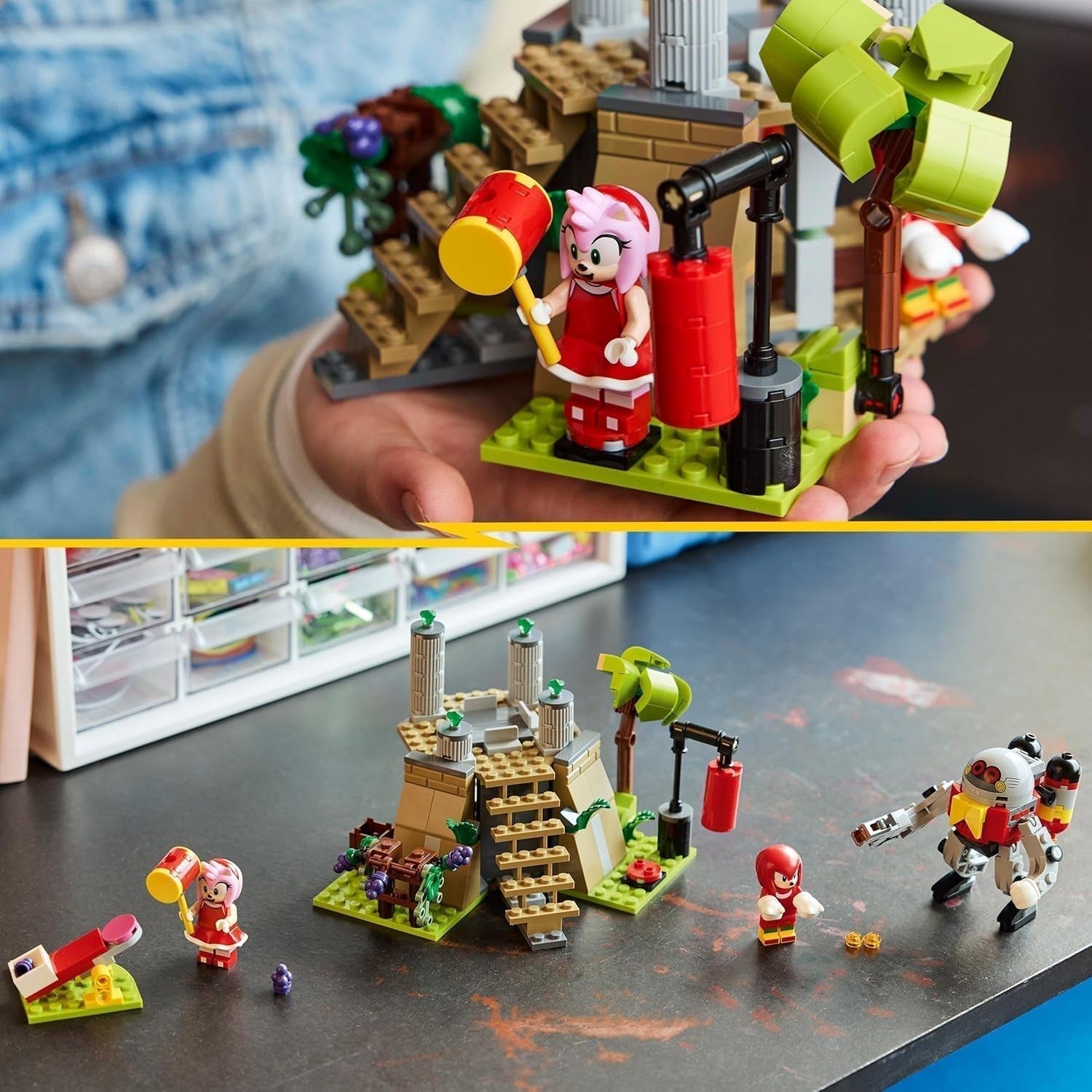 LEGO Sonic the Hedgehog Knuckles And The Shrine Of Master Emerald Zabawka kolekcjonerska Prezent dla graczy Zestaw przygodowy do budowania dla chłopców i dziewcząt w wieku 8 lat 76998 Zestawy do budowania Kup w sklepie LEGO