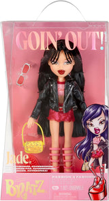 Bratz wychodzi! - Jade - 1 lalka kolekcjonerska z akcesoriami, strojem, torbą, okularami przeciwsłonecznymi i pędzlem - Zabawka dla dzieci - powyżej 6 lat, czerwona