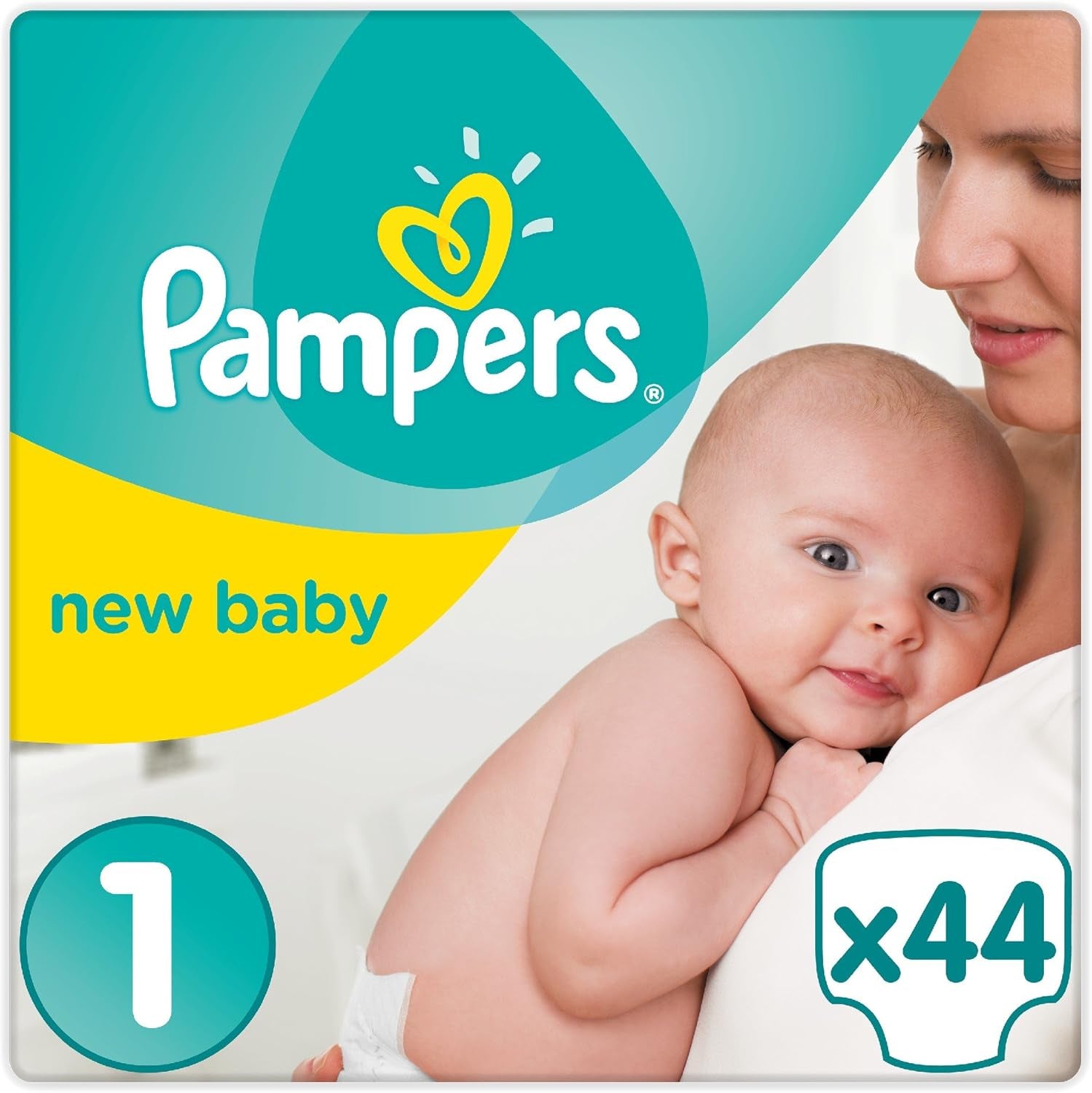 Pampers New Baby rozmiar 1 Noworodek 2-5 kg ​​​​Opakowanie transportowe, opakowanie 4 sztuki (4 x 23 sztuki)