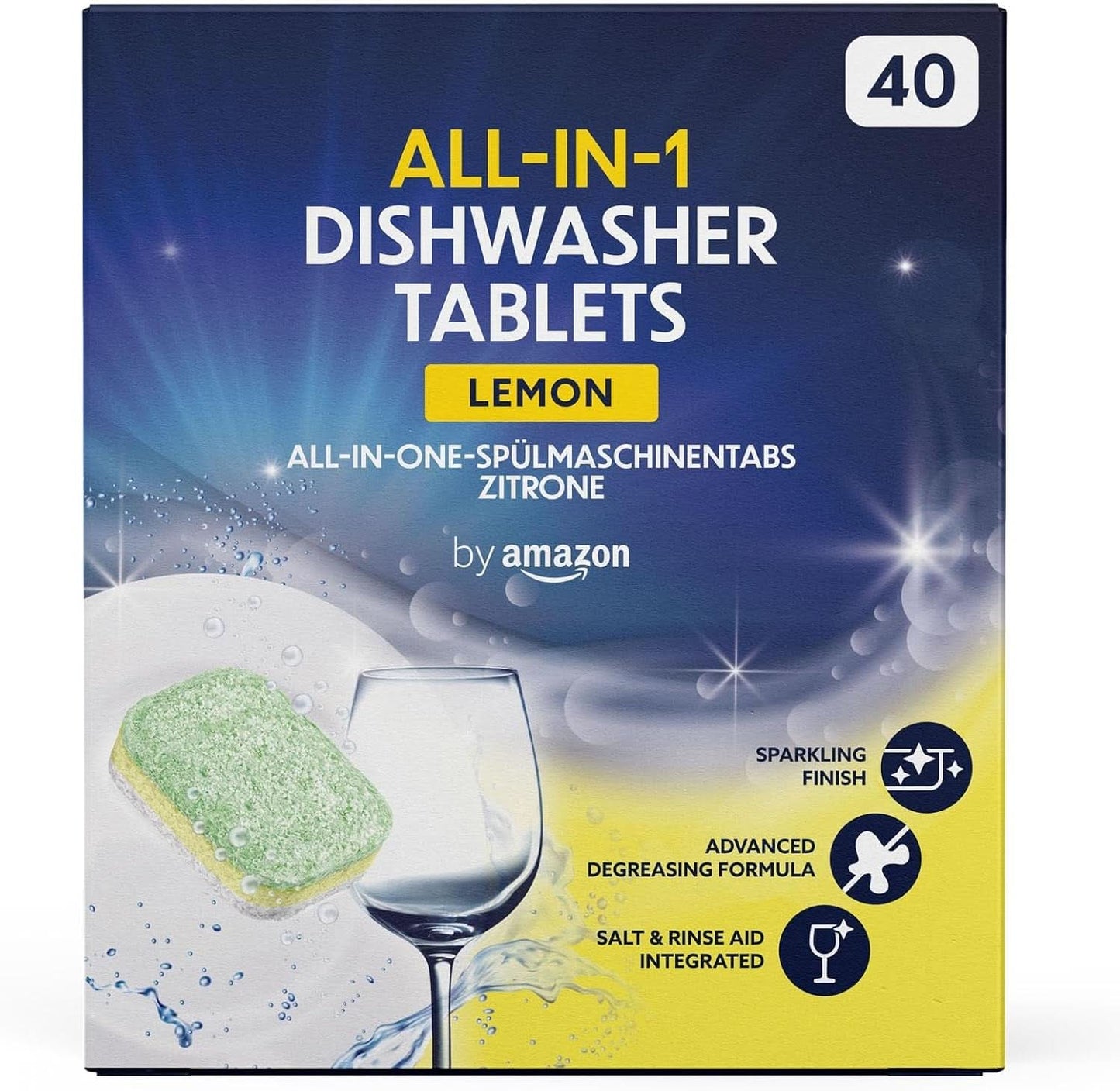 Tabletki do zmywarki All-In-One, cytrynowe, 40 tabletek Naty Shop Detergenty kuchenne