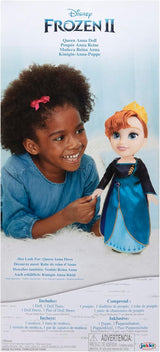 Disney Frozen 2 Anna Doll – ruchoma lalka o wysokości 35 cm w kultowej modnej sukience z herbem Arendelle i tiarą dla dodatkowej zabawy, dla dziewczynek w wieku 3 lat i starszych