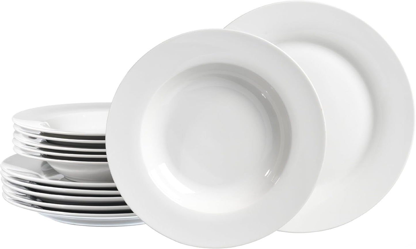 Zestaw naczyń obiadowych Ritzenhoff & Breker Bianco, 12 sztuk, porcelana