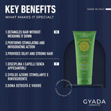 GYADA COSMETICS, Hialurwedyjski wzmacniający kompres ajurwedyjski, Profesjonalna kuracja do włosów cienkich i słabych, Przeciw puszeniu się z Methi, Maca, Henna neutralna, Maska do włosów Naty Shop 200ml