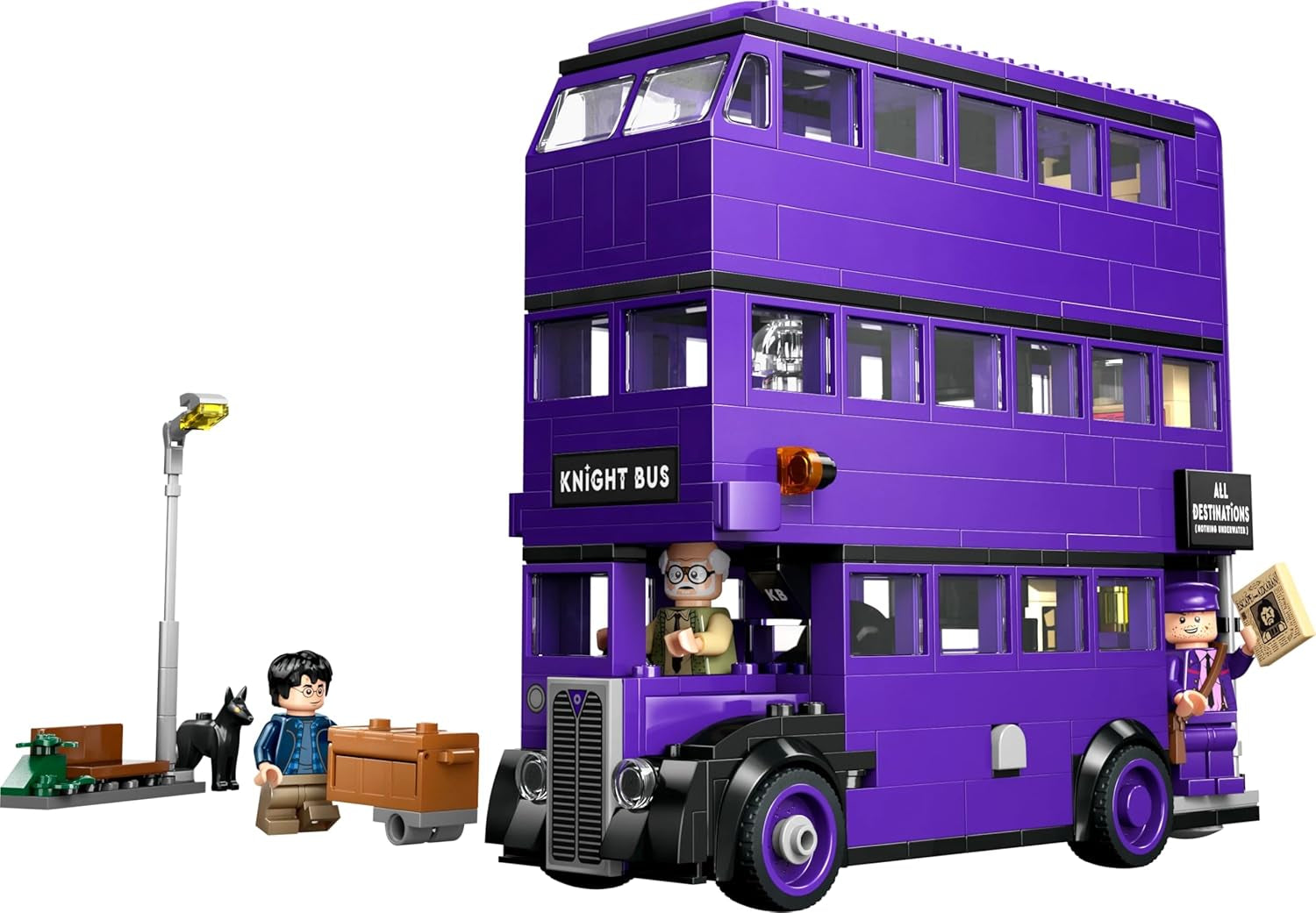 LEGO Harry Potter Przygody z podróżującym rycerzem Zestaw do budowania 5 minifigurek, w tym Ernie Prang, Stan Shunpike i autobus Łapy Zabawka dla fanów Czarodziejskiego Świata Chłopcy i dziewczęta w wieku 8 lat 76446 Zestawy do budowania Beuche den LEGO-Store