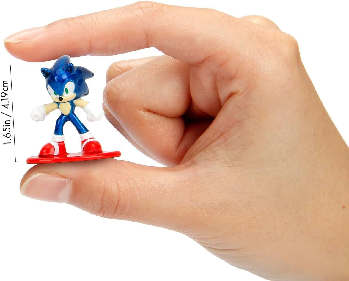 Jada Toys Figurka Sonic the Hedgehog (1X tajemnicza figurka w ślepym opakowaniu) - 1 niespodzianka - figurka kolekcjonerska z 13 figurek Sonic, figurka z nano metalu (około 4 cm) dla dzieci i fanów od 3 lat, fala 1 figurki Naty Shop Domyślny tytuł