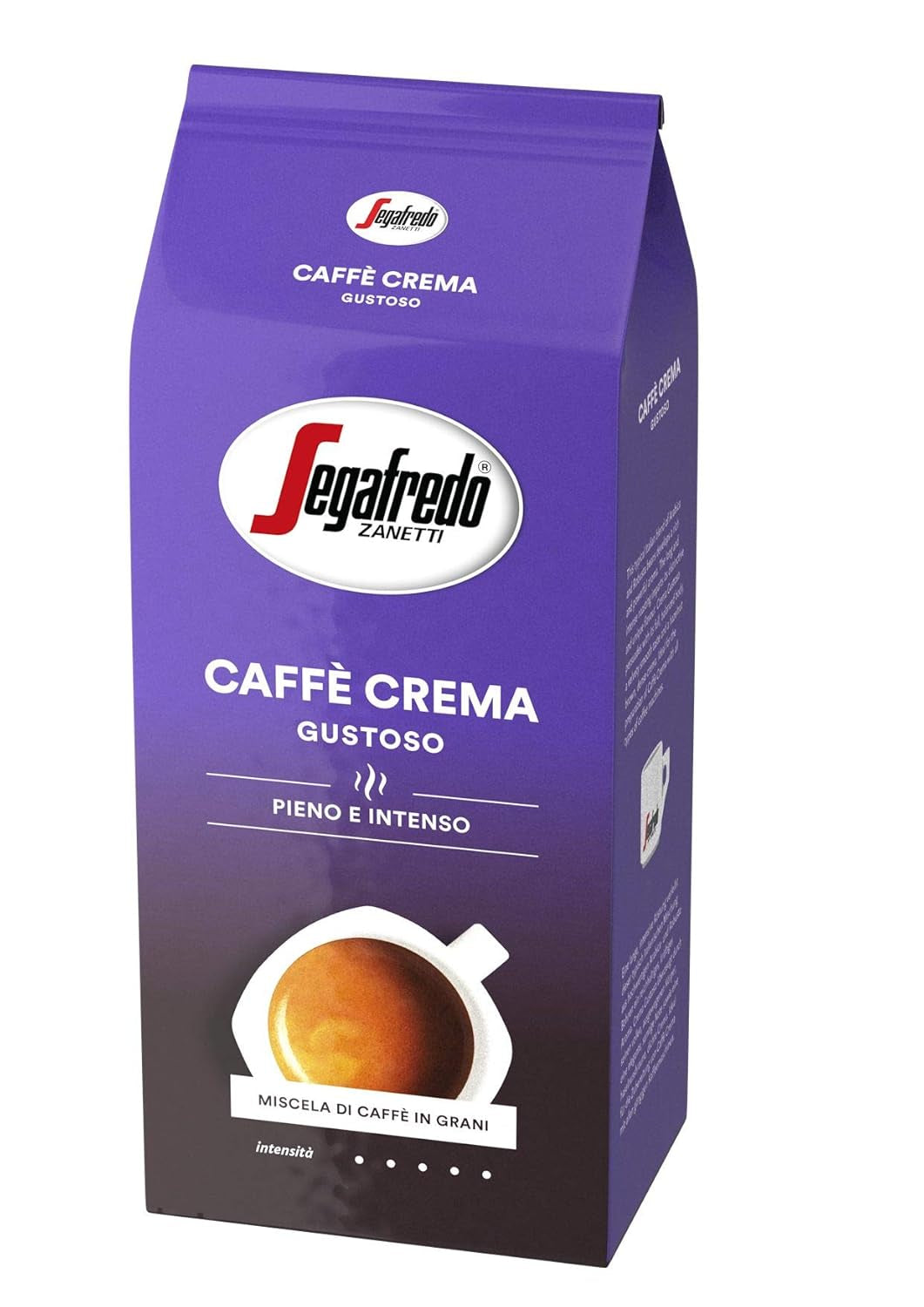 Segafredo Zanetti Caffè Crema Gustoso – Całe ziarna (opakowanie 1 kg) – Nadaje się do Caffè Crema – Kawa ziarnista długo i ciemno palona, ​​pełny i intensywny smak (2 sztuki w opakowaniu)