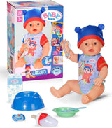 BABY Born Jonas - laleczka bobas 43 cm - 10 funkcji, w tym akcesoria i materacyk - W pełni działa bez baterii - Odpowiednia dla dzieci w wieku od 3 lat