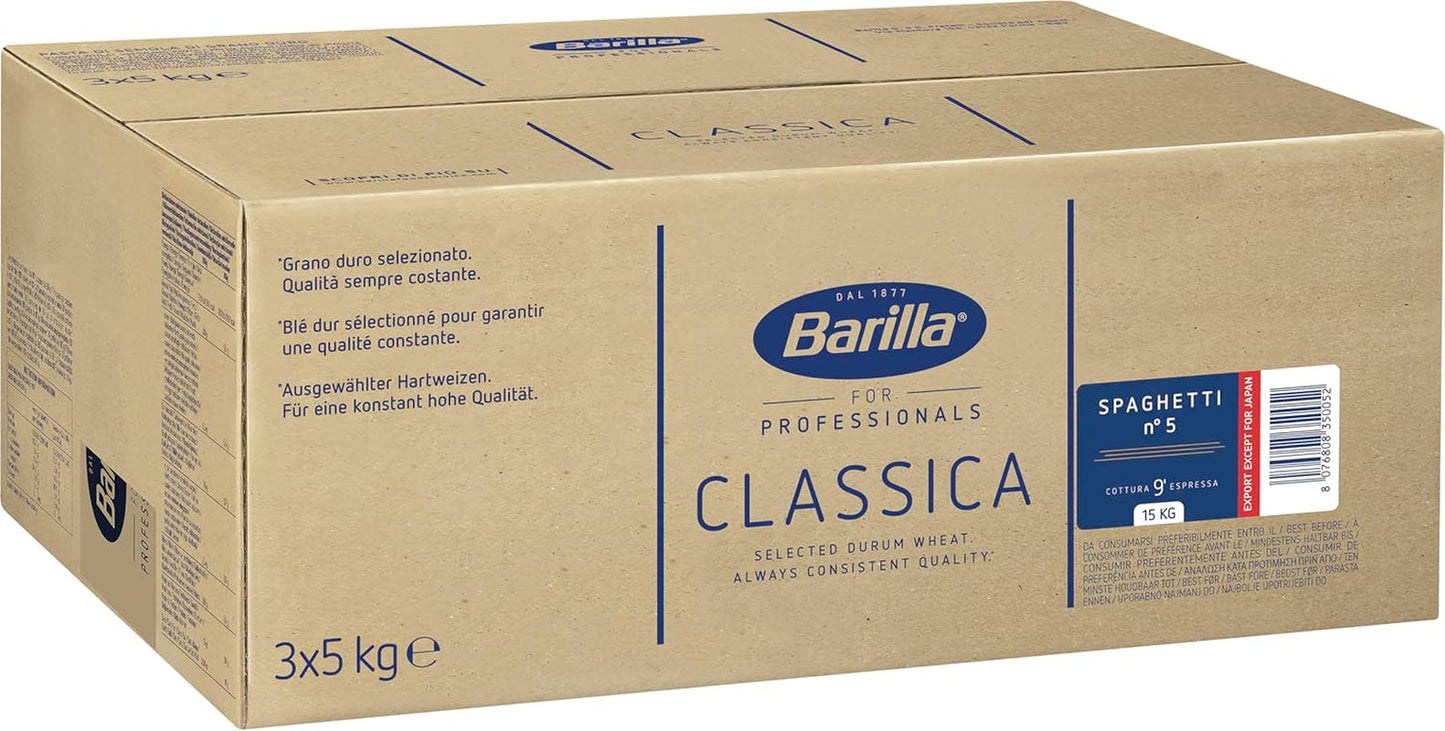 Makaron spaghetti z pszenicy durum Barilla nr. 5 – opakowanie 1 szt. (1x5kg)