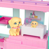 Zestaw Little Live Pets Mama Surprise Families Baby Clinic, w zestawie 3 szczenięta retrieverów, Magic, dwustronny zestaw (27,8 cm szer., 23,8 cm wys.). Karmienie, kąpiel i zabawa, prezent dla dzieci Figurki Naty Shop