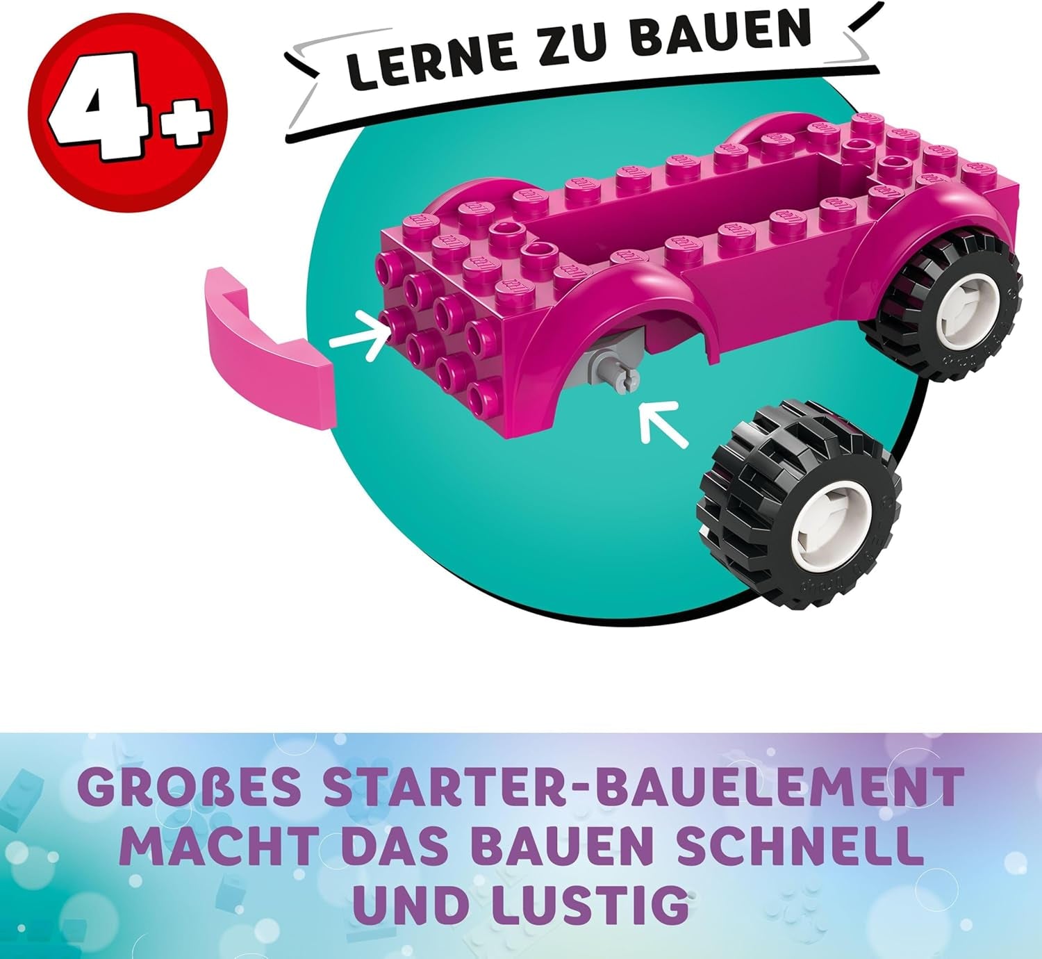 LEGO 4+ Domek dla lalek Gabby Pokój imprezowy Gabby, dyskoteka Zestaw ze zjeżdżalnią i figurkami zwierząt do kreatywnego odgrywania ról, prezent dla dziewcząt i chłopców od 4 lat 10797 Zestawy do budowania Besuche den LEGO-Store