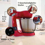 Robot kuchenny Bosch Seria 4 MUM5X720, zintegrowana waga, miska ze stali nierdzewnej 3,9L, mikser 1,25L, 1000W Akcesoria Żywność i karmienie piersią Bebe Naty Shop