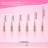 6 Stück Liner Pinsel Nailart Nageldesign Zestaw Pinsel Dünn Acryl Nagelpunkt-Zeichenwerkzeug Nägel Dünne Nagelpinsel Zestaw Für Lange Linien, Dünne Detale, Feines Zichnen 5/7/9/11/15/25 Mm（Rosa）
