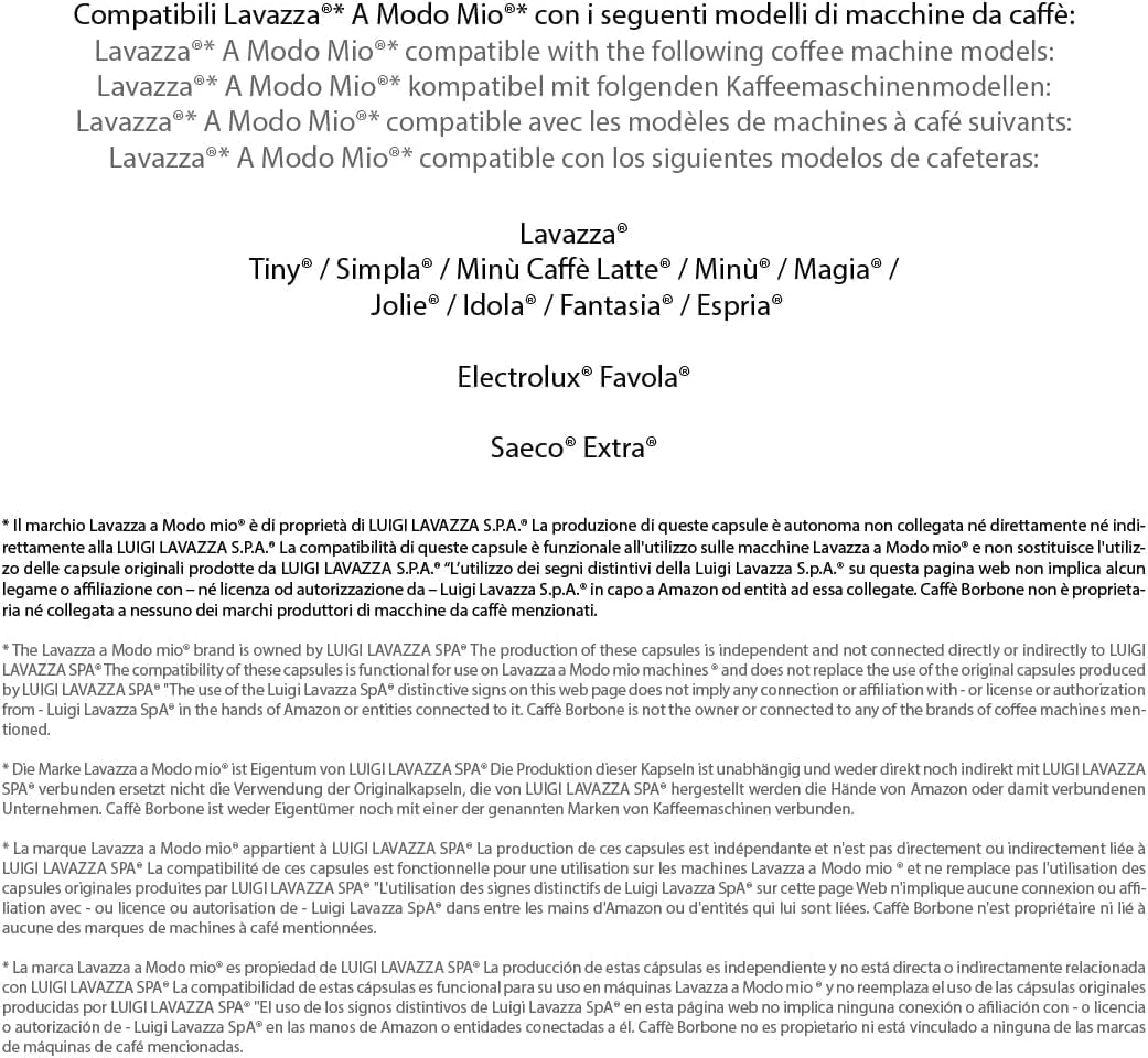 Caffè Borbone Don Carlo, Rote Mischung - 50 Kapseln - Kompatybilna z Lavazza®* A Modo Mio®* Haushalts-Espressomaschinen